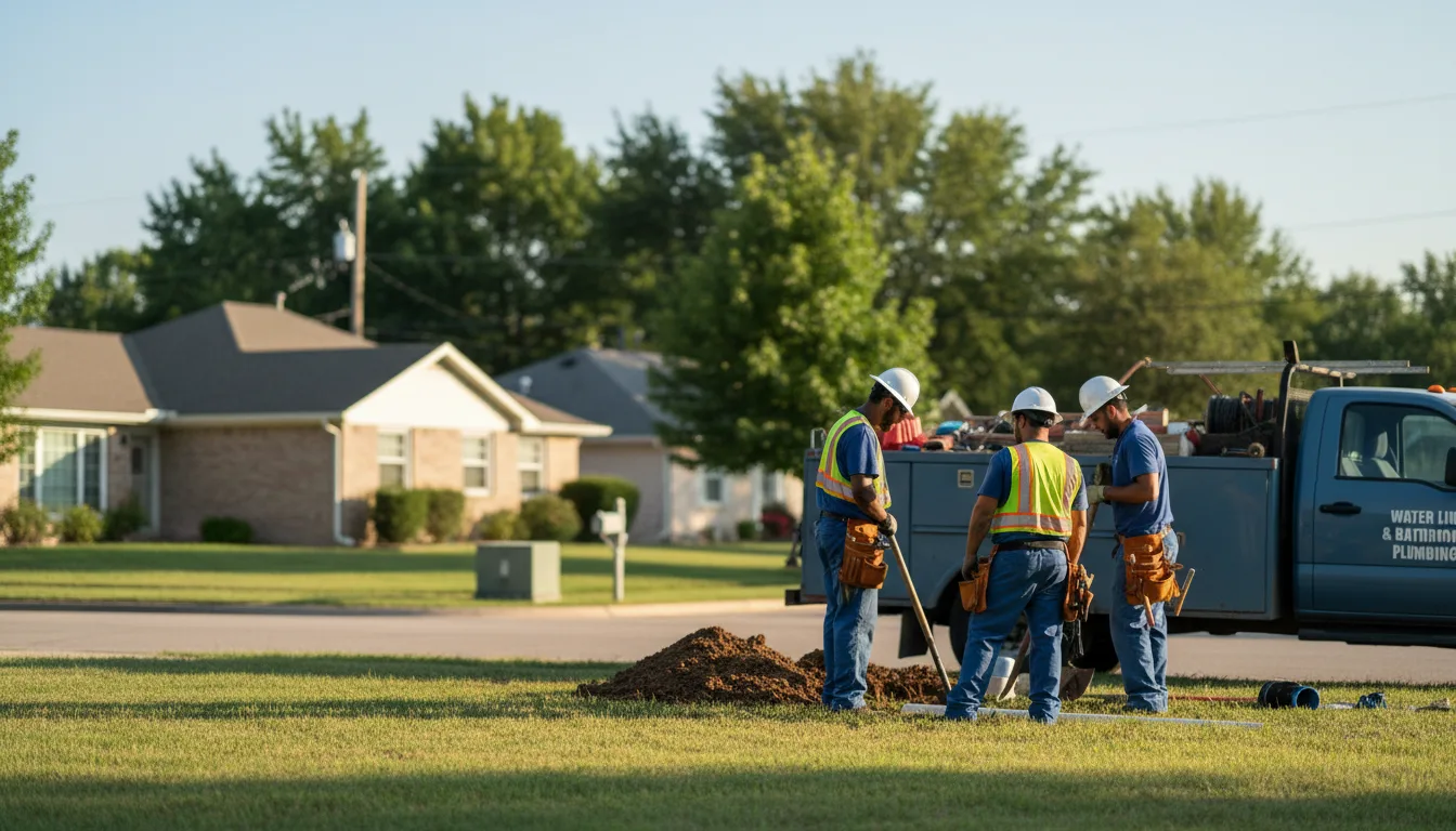 Residential water line and bathroom plumbing service in Crestwood, KY